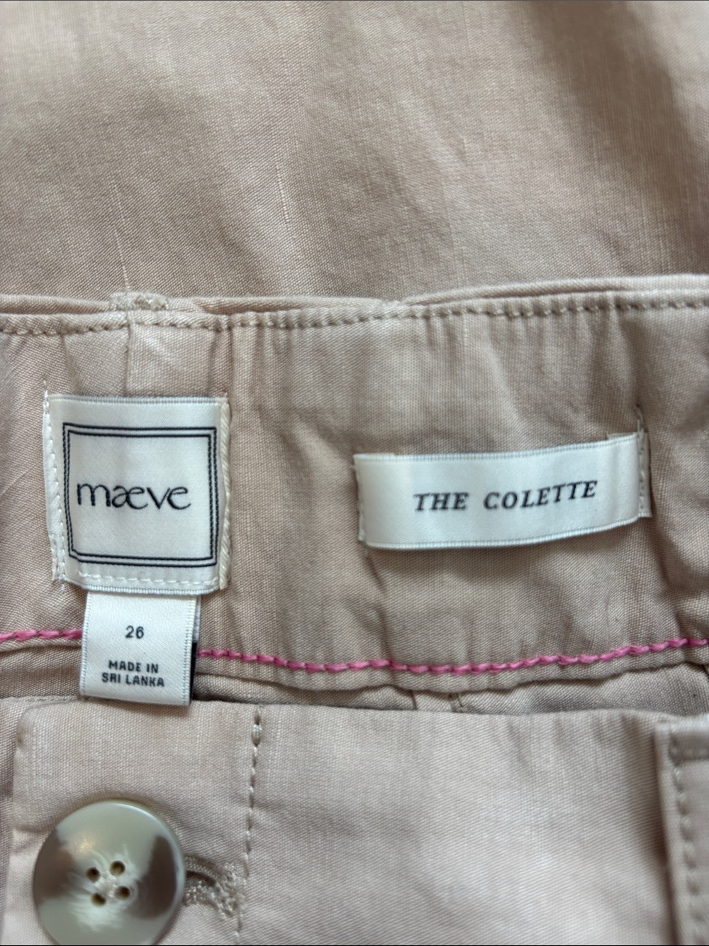 Maeve The Colette Magic Fabric Full Length Pants in Beige Size 26. NWT - Picture 8 of 12
